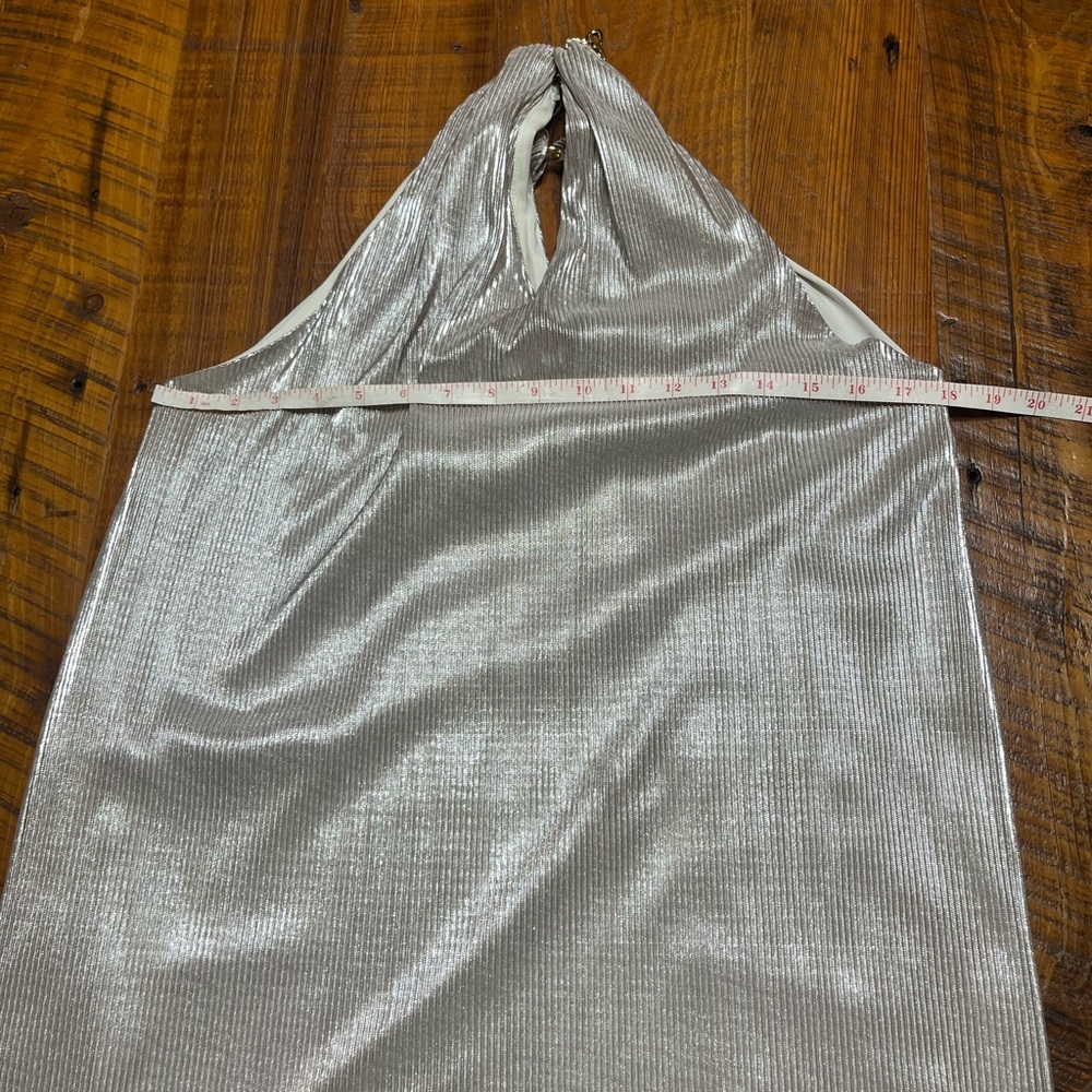 Babaton Aritzia Avalon Silver Dress Size Small - Picture 15 of 17